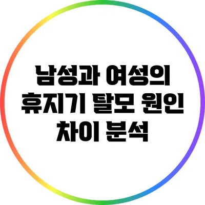 남성과 여성의 휴지기 탈모 원인 차이 분석