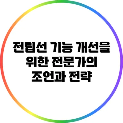 전립선 기능 개선을 위한 전문가의 조언과 전략