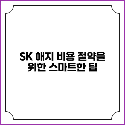 SK 해지 비용 절약을 위한 스마트한 팁