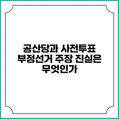공산당과 사전투표 부정선거 주장: 진실은 무엇인가?