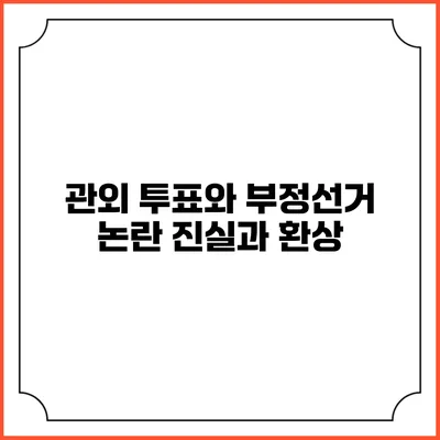 관외 투표와 부정선거 논란: 진실과 환상