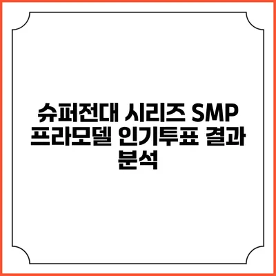 슈퍼전대 시리즈 SMP 프라모델 인기투표 결과 분석