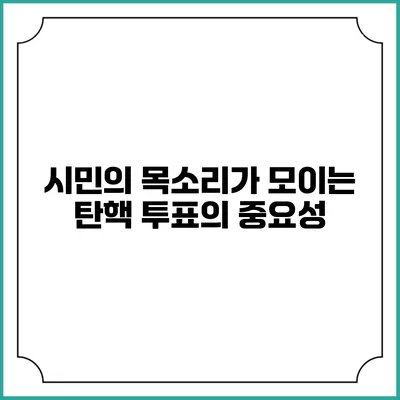 시민의 목소리가 모이는 탄핵 투표의 중요성