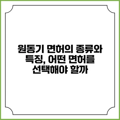 원동기 면허의 종류와 특징, 어떤 면허를 선택해야 할까?