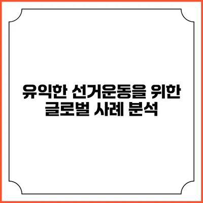 유익한 선거운동을 위한 글로벌 사례 분석