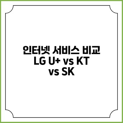인터넷 서비스 비교: LG U+ vs KT vs SK