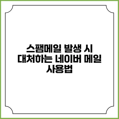 스팸메일 발생 시 대처하는 네이버 메일 사용법